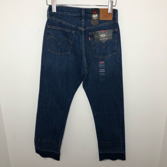 NWT Levi’s 501 Original Cropped Distressed Jeans - Picture 6 of 7